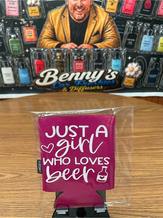 Other - Magenta Can Cooler - "Just A Girl Who Loves Beer"